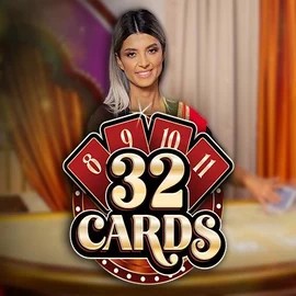 32 Cards online game logo by Ezugi on lizarocasinos.eu