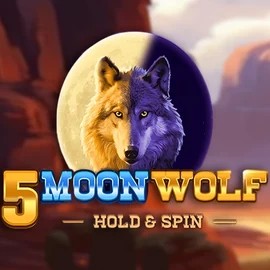 5 Moon Wolf slot logo by Apparat Gaming at Lizaro Casino