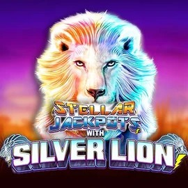 Stellar Jackpots with Silver Lion logo by Lightning Box Game Lizaro Casino